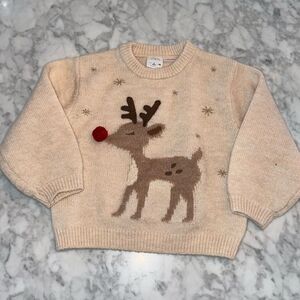 NWOT ZARA REINDEER SWEATER 3Y